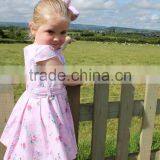 Toddler Girl Pink & White Elephant Print Dress 2-3 Years Vintage Style 100% Cotton Handmade Party Dress thumbnail-4