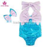 Stylish Fish Scale Baby Swimwear Kids Boutique Swimsuit Set thumbnail-1