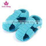 Handmade Blue Baby Sandals Crochet Baby Shoes LBS20151223-62 thumbnail-4