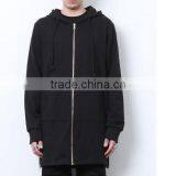 Long Black/White Side Zipper Man Hiphop Sweatshirt Big and Tall Hoodies thumbnail-4