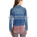 High Quality Hot Sale OEM Service Women's Plus-Size Gray Denim Jacket/Blazer thumbnail-2