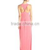 Women's Twisted Back Tank Cotton/Spandex Long Maxi Dress thumbnail-2