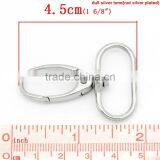 Hook Lobster Swivel Clasps Trigger Clips Snap For Key Ring Silver Tone 4.5x3.1cm,20PCs,Fashion thumbnail-1
