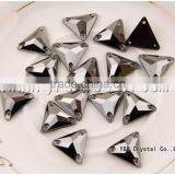 YR3270 Triangle Sew on Stone Flatback Glass Crystal Jet Hematite thumbnail-2