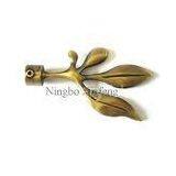 Brass Metal Curtain Rods Finials With Leaf Making for Kids Curtain , XFY055f thumbnail-1