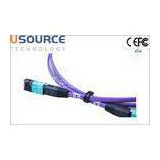 5.5mm OM4  24 core MPO to MPO Cable Assemblies  for Telecommunication networks