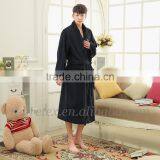 Men Warm Night Robe 100% Polyester Bath Gown Coral Flannel Pajamas Set thumbnail-4
