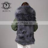 New Collections Winter Fur Coats Fox Army Jacket Women Outwear Parka thumbnail-2