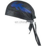 HMB-901C3 LEATHER FLAMES SKULL CAP DURAG HEAD WRAP BANDANA SKULLCAP HATS SCARF