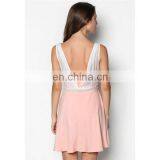 OEM 2016 Women Casual Dress Fashion Sleeveless Layered Lace Dress thumbnail-4