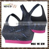 sublimation printed women sports bra top quality yoga bra custom factory
