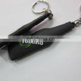 Custom Black Color Soft Rubber Pvc Keychains With Bottle Shape thumbnail-5
