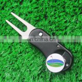Custom Golf Divot, Pivot Repair Tool with Magnetic Ball Marker
