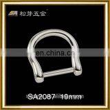 China Dongguan Factory Hot Selling Zinc Alloy D Ring, Best Quality Plated D Ring For Bag Strap thumbnail-3