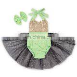 New Fashion Halloween Baby Tulle Romper Girls Summer Backless Romper Clothes Wholesale Baby Dress With Hair Band thumbnail-3