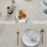 Restaurant Washed Woven Table Cloth 90" Linen Textile Rectangular Table Clothes With Tassel thumbnail-5