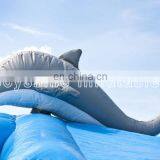 Cheap Inflatable Blue Dolphin Bounce Jumper Air Bouncing Castles House For Sale thumbnail-4