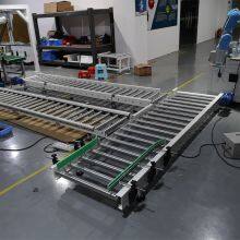 sliding roller track for assembly line automatically gravity feed roller track system gravity flow pallet aluminum roller track industrial flow rail