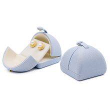 Creative Double Door Leather Box Pair Ring Box Necklace Earring Brooch Bracelet Long Chain Box thumbnail-1