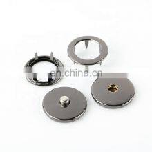 Ring Style Brass Metal Open Nickel Prong Snaps Button For Clothes