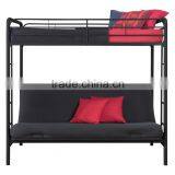 Childrens Cynthia Silver Metal Futon Bunk Beds thumbnail-2