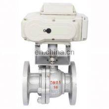 4-20ma 0-10v Modulating Ball Valve DN32 DN50 Flange Ss304 Motorized Stainless Steel Modulating Valve
