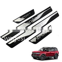 Car Accessories Welcome Sticker Protect Steel For Ford Bronco Sport 2021 Scuff Plate Door Sill