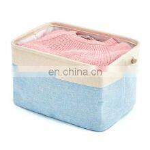 New Japanese Stackable Clothes Storage Fabric Foldable Storage Box Linen Clothes Storage Baskets Box for Household thumbnail-4