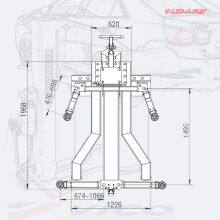 Mobile Hydraulic Single Post Car Lift Machine # V-JZD-A-1527 thumbnail-2