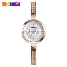 Skmei 1390 Luxury Gold Quartz Movement Stainless Steel Strap 3 ATM Wrist Watch Women Montre Femme thumbnail-4