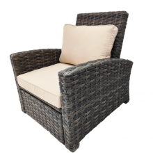 All Whether High Level Maual Weave Rattan Aluminium Sofa Garden Outdoor Furniture 4pcs Patio Set thumbnail-4