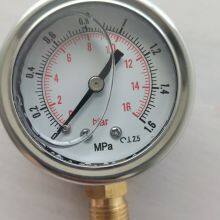 Pressure Gauge 0-16bar/1,6MPa Heavy-duty Double Scale Radial Low-pressure Stainless Steel Shock-resistant Pressure Gauge thumbnail-3