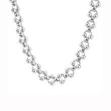 Punk Hip-hop Fancy Handmade Round Beads Stainless Steel O Word Clavicle Chain Necklace Accessaries Choker for Women Men Jewelry thumbnail-5