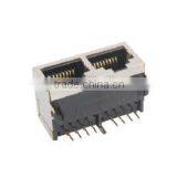 1*2 Ports RJ45 PCB Jack/Socket/Connector thumbnail-1