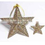Hottest Golden Five Star Hanging Christmas Decoration thumbnail-1