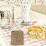 Custom Design Acrylic Tray / Colored Acrylic Tray / Clear Acrylic Serving Tray / Handle Tray thumbnail-1