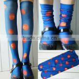Hot Sale Blue Background 3D Apple Summer Compression Socks Prints, Custom Print Socks, Polypropylene 3d Printing Quality Choice