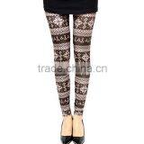 White Black Deer Print Tribal Leggings Wholesale Women Custom Leggings thumbnail-3