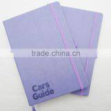A5 Purple Thermo pu Embossed Logo Diary Note Book thumbnail-1