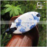 Fashion Design Oval Ceramic Bracelet With Blue Love Bird Flower Printing thumbnail-1