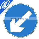 EN12899 Reflective 600mm Keep Left Traffic Sign Face