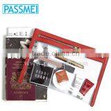 Travel Accessory Genuine Leather Transparent Cosmetic Bag thumbnail-1