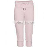 3/4 Three Quarter Cotton Fleece Pants With Drawstring for Women thumbnail-1