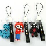 Lovely Fashion Cartoon 3D Animal Silicone Mobile Phone Accessories Charms thumbnail-1