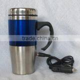 Electric Heated Double Wall Travel Coffee Mug With Handle thumbnail-1