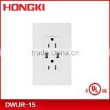 Dual USB Charger 4.0A 5VDC with 15A duplex tamper resistant receptacle