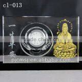 Cheap Crystal Glass Table Clock for Office Decoration Gift Religion Souvenirs thumbnail-1