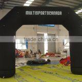 Customized Design High Quality Advertising Black Inflatable Finish Line Arch thumbnail-1