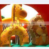 3.3mWx20mLx6mH Tropical Theme Giant Adult Inflatable Obstacle Course for Sale Large Inflatable Games thumbnail-4