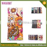 Korean Fashion Long Cartoon Printed Wallets Ladies Nylon Coin Purse Woman thumbnail-1